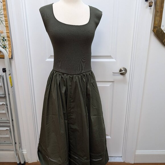Universal Standard NWT Size 2-4 Chloe Combo Dress in Tarragon - Picture 1 of 8